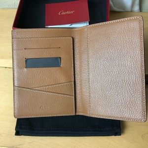 Authentic Cartier passport and card holder black